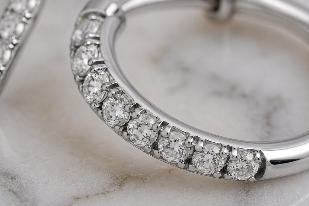 18ct Gold 0.25ct Lab-Grown Diamond Hoop Earrings