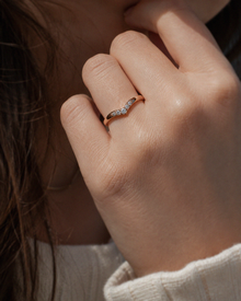 Rose Gold 0.12ct Five-Stone Shaped Diamond Wedding Ring