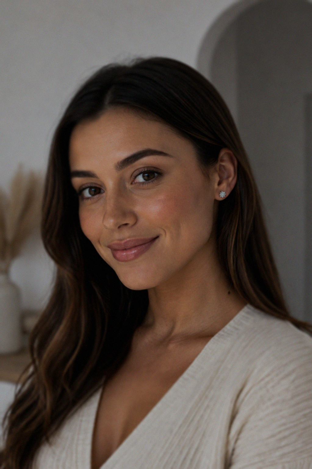 Silver Cubic Zirconia Cluster Stud Earrings