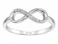 Sterling Silver Cubic Zirconia Infinity Ring