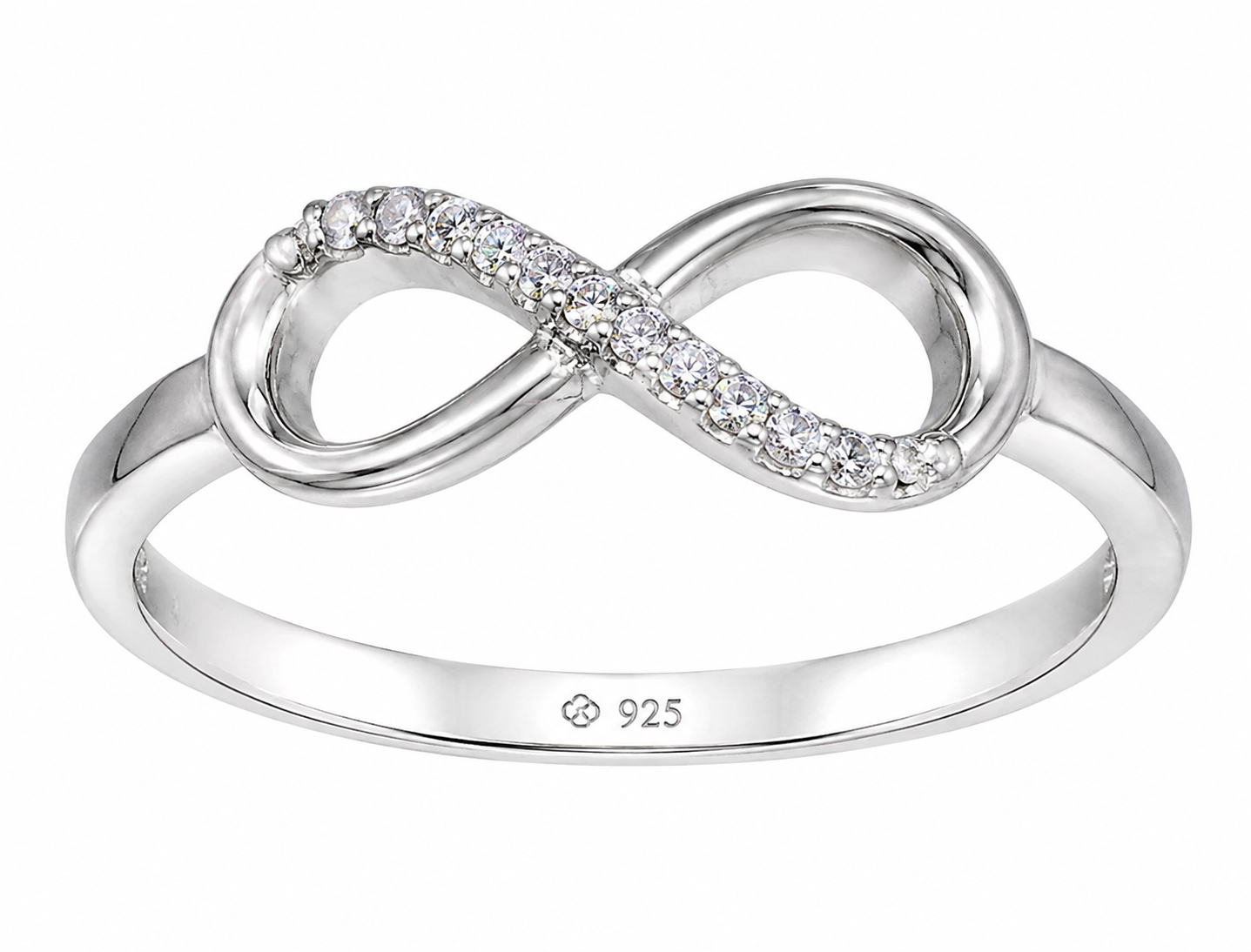 Sterling Silver Cubic Zirconia Infinity Ring