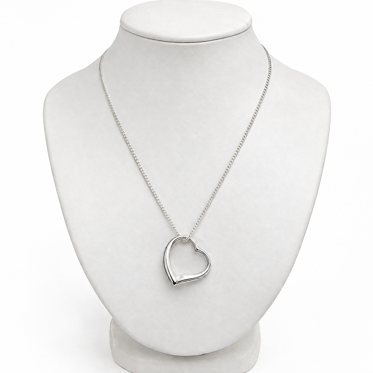 Sterling Silver Slip-On Heart Pendant Necklace