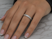 Sterling Silver Engraved Floral Band Ring
