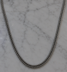 Fred Bennett Oxidised Sterling Silver Foxtail Chain