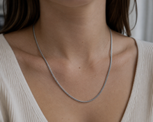 18ct White Gold Diamond-Cut Curb Chain  20” | Solid 6.4g Premium Necklace