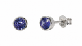 9ct White Gold 0.30ct Citrine Rubover Stud Earrings