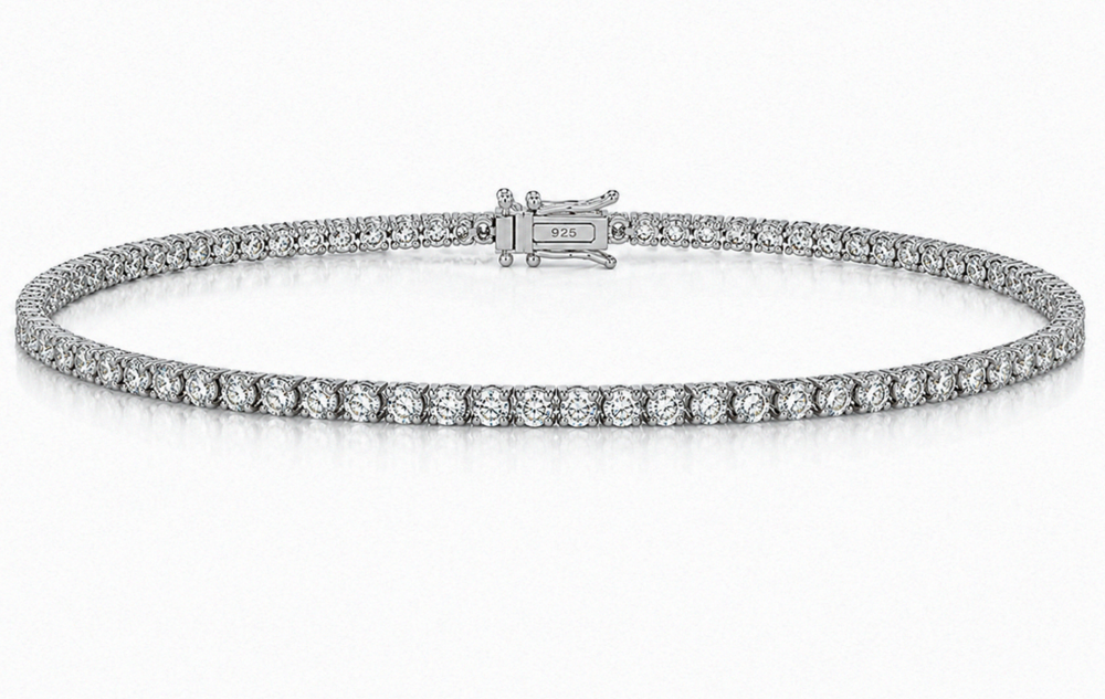 Silver Cubic Zirconia Tennis Bracelet