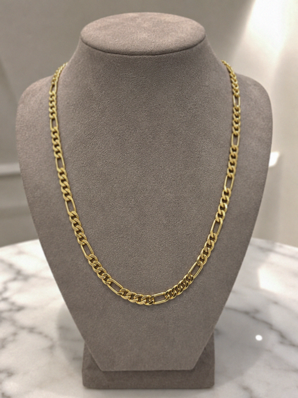 Fred Bennett Gold-Plated Sterling Silver Figaro Chain Necklace 55cm