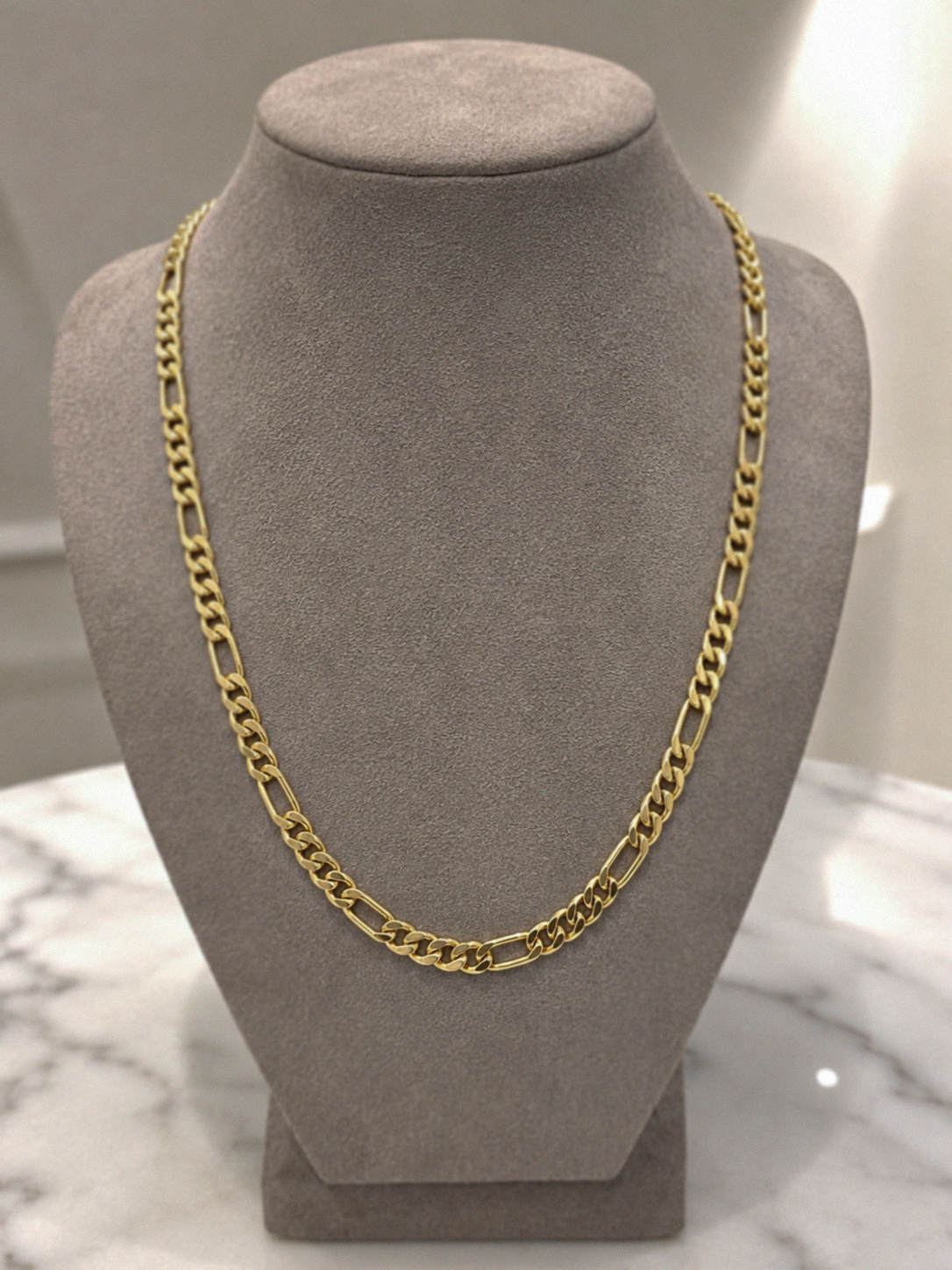 Fred Bennett Gold-Plated Sterling Silver Figaro Chain Necklace 55cm