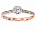 9ct Rose & White Gold Channel-Set Diamond Engagement Ring