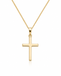 Medium Cross Pendant Necklace in 9ct Yellow Gold