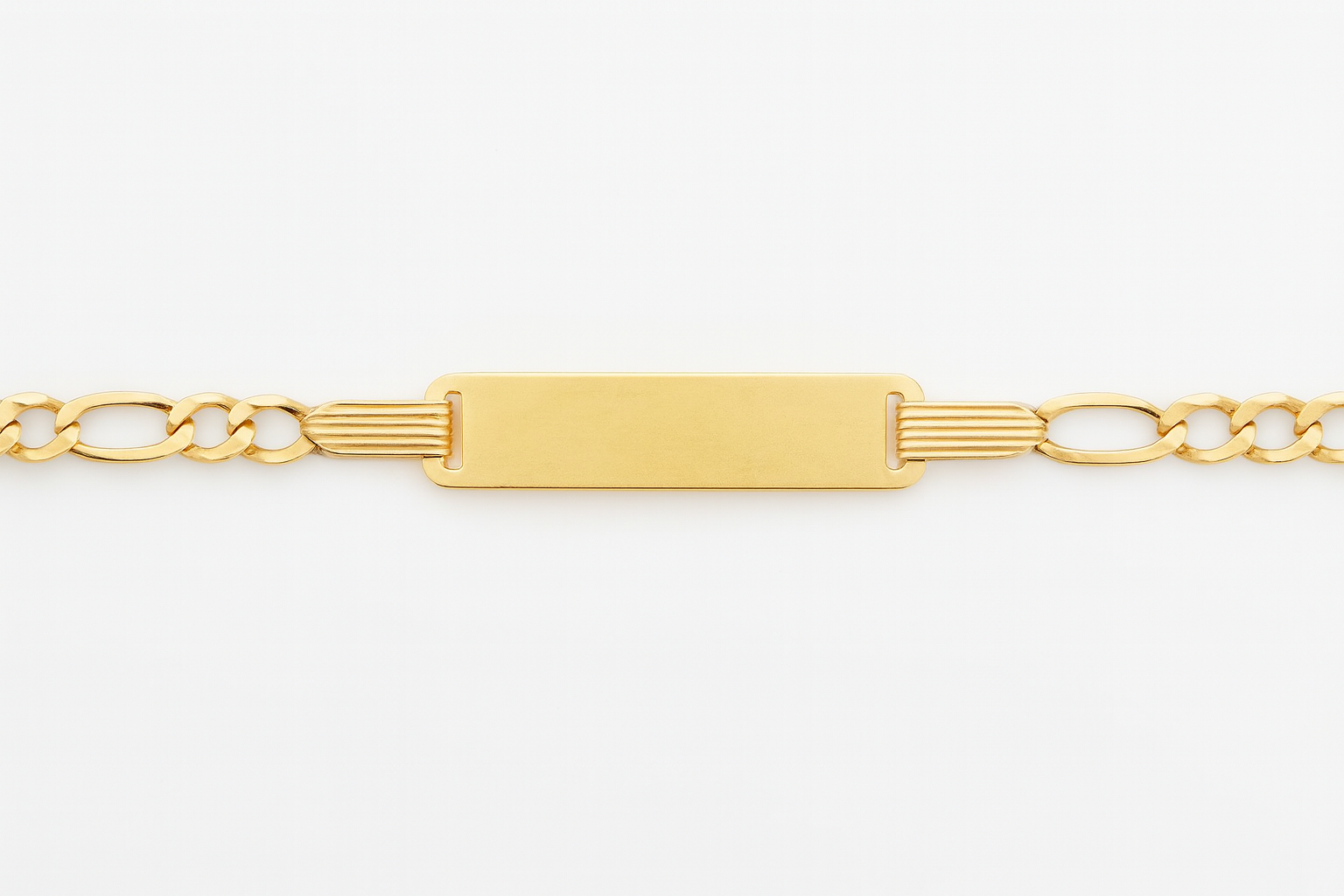 9ct Gold Kids Figaro ID Bracelet – 6.5” - PRE ORDER