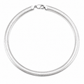 Sterling Silver Omega Necklace – 42cm | 8mm Statement Chain