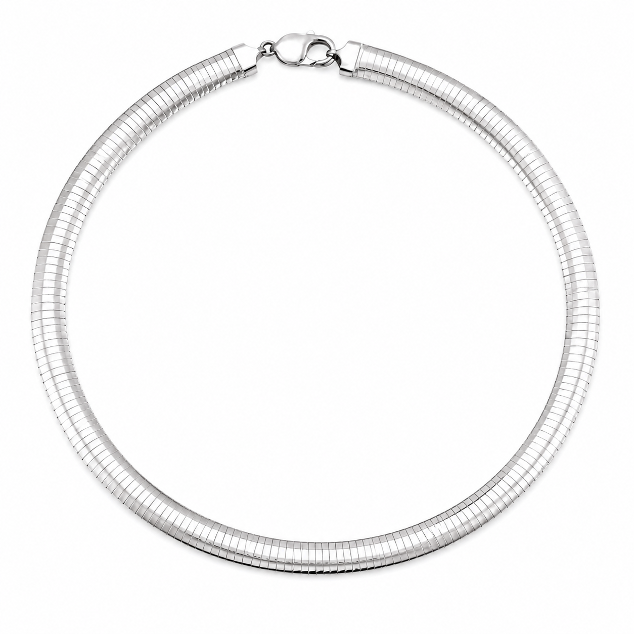 Sterling Silver Omega Necklace – 42cm | 8mm Statement Chain