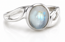 Banyan Sterling Silver Rainbow Moonstone Wave Ring