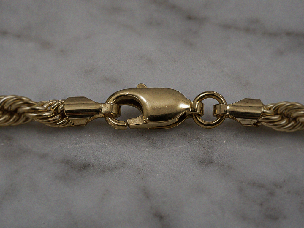 9ct Yellow Gold 6mm Rope Bracelet – Hollow Design