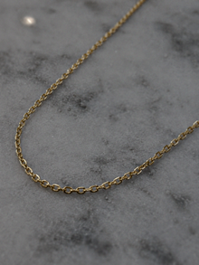 9ct Yellow Gold Cut Trace Chain Necklace - 45cm (0.8mm)