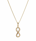 9ct Yellow Gold Infinity Pendant Necklace