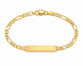 9ct Gold Kids Figaro ID Bracelet – 6.5”