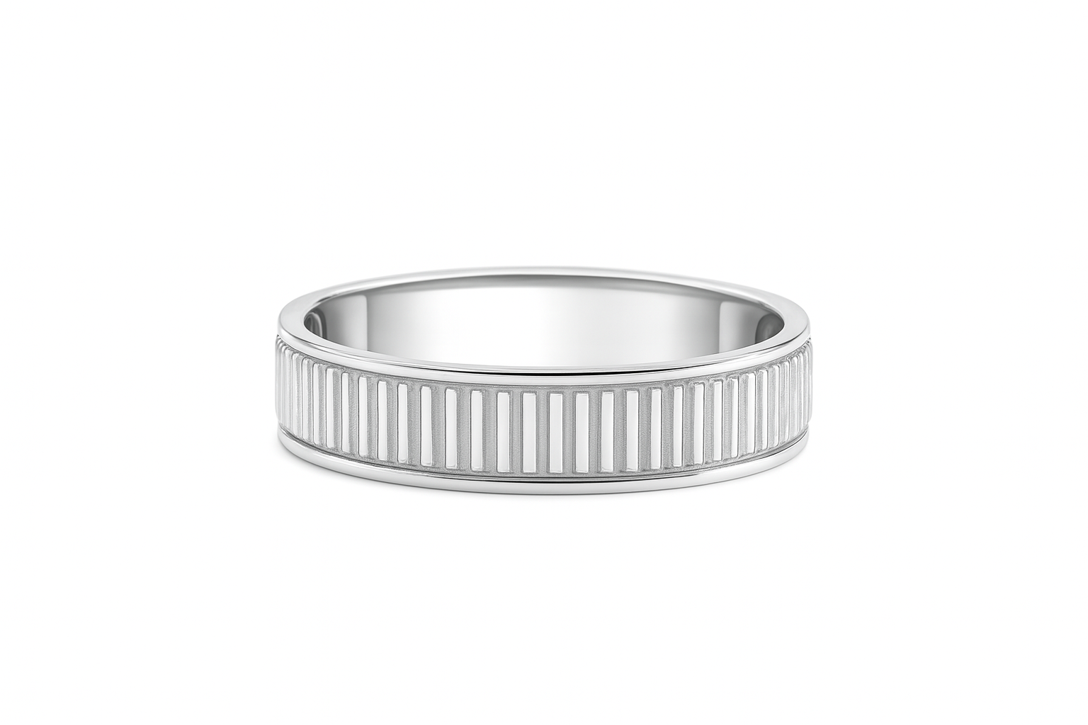 925 Silver Ridged Spinner Ring • Stress Relief Band. PRE ORDER