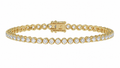 9ct Yellow Gold 3ct Lab-Grown Diamond Tennis Bracelet 7 Inch