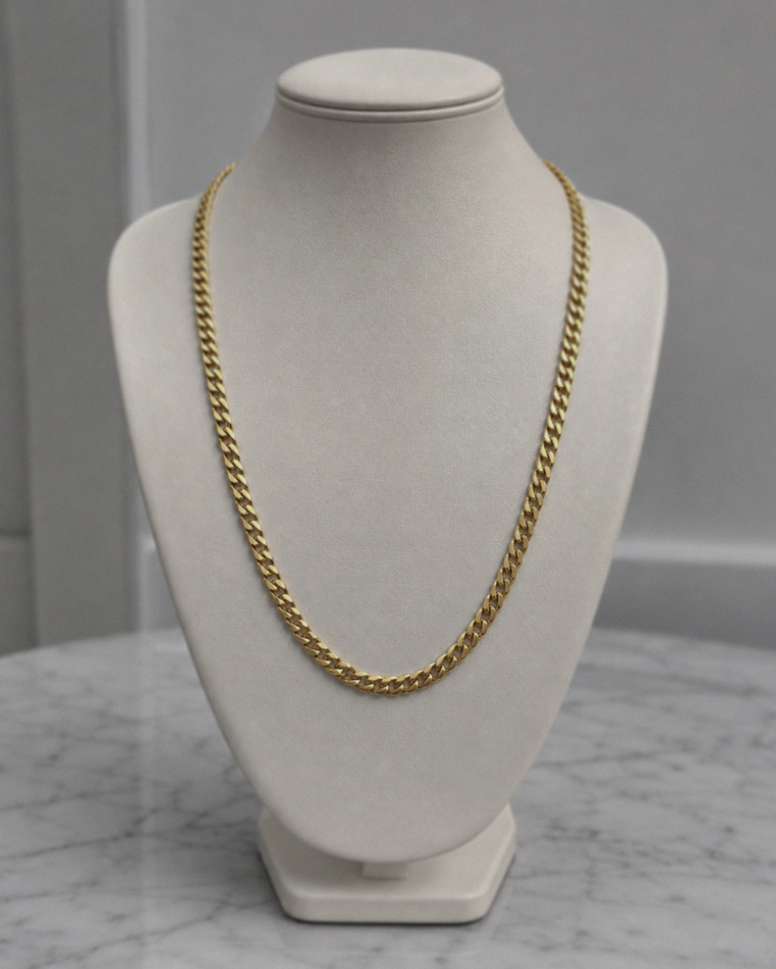 9ct Yellow Gold 4.5mm Super Flat Curb Chain