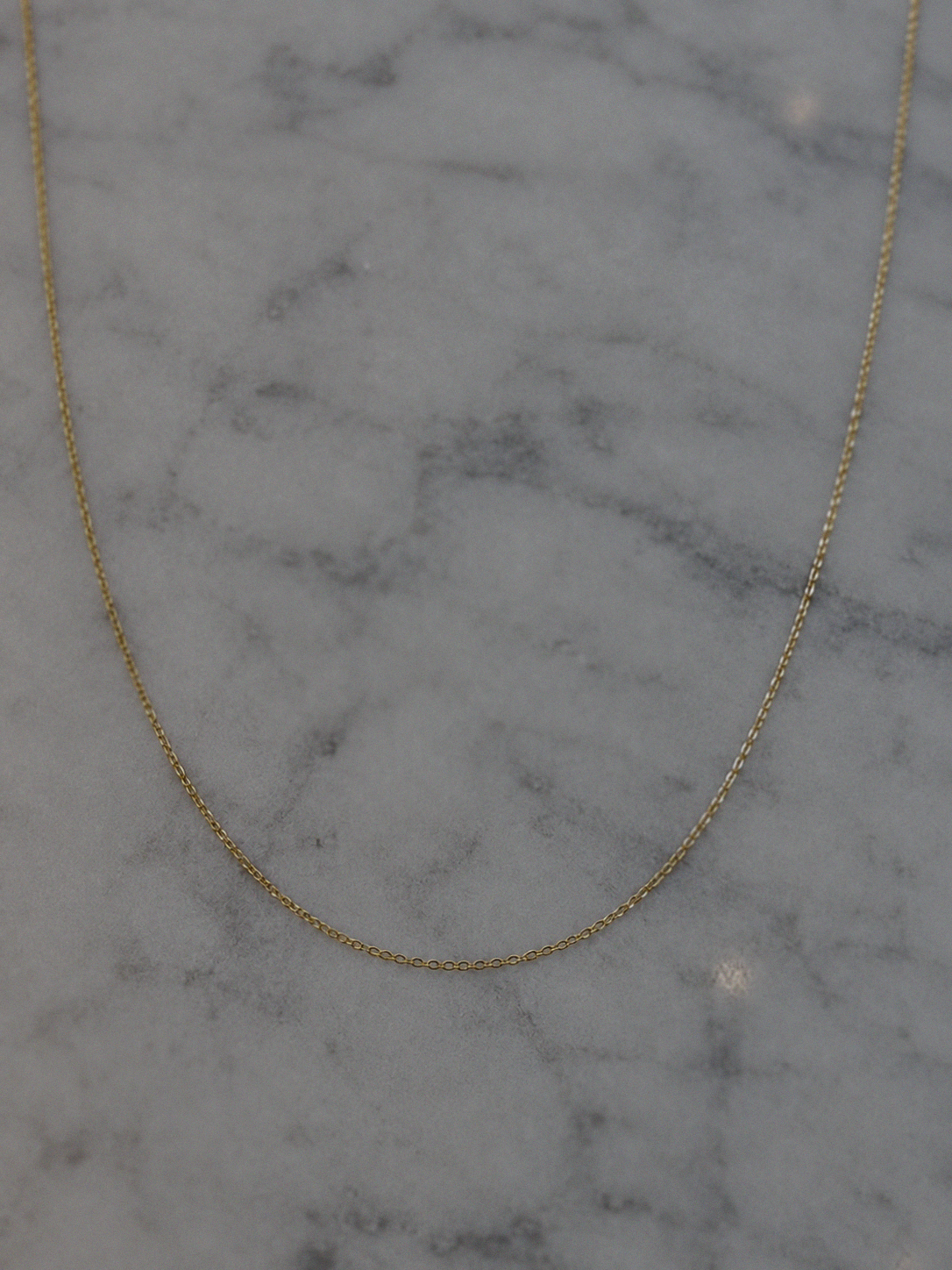 9ct Yellow Gold Cut Trace Chain Necklace - 45cm (0.8mm)