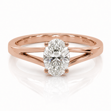 14ct Rose Gold 1.01ct Oval Diamond Solitaire Engagement Ring