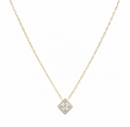9ct Yellow Gold Cubic Zirconia Mini Square Necklace