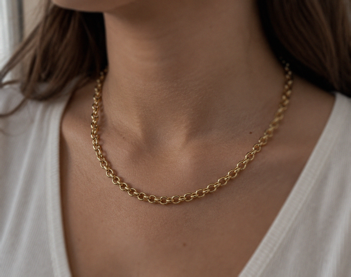 9ct Yellow Gold 5mm Belcher Chain Necklace 20 Inch