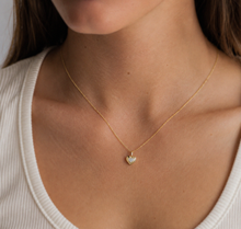 9ct Yellow & White Gold 0.03ct Diamond Heart Necklace
