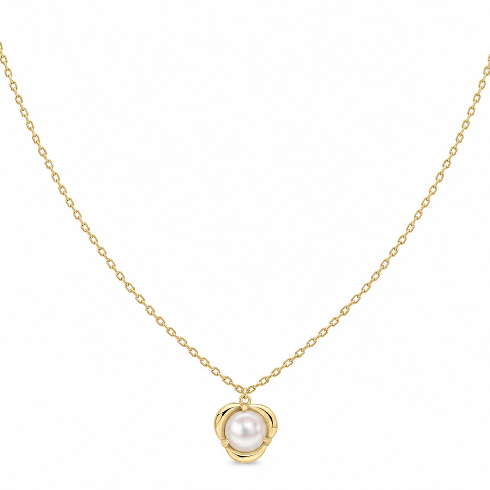 9ct Yellow Gold Freshwater Pearl Pendant Necklace – 45cm