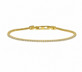 Diamonfire Yellow Gold Plated Sterling Silver Round Cut Zirconia Tennis Bracelet