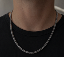 Fred Bennett Oxidised Sterling Silver Foxtail Chain