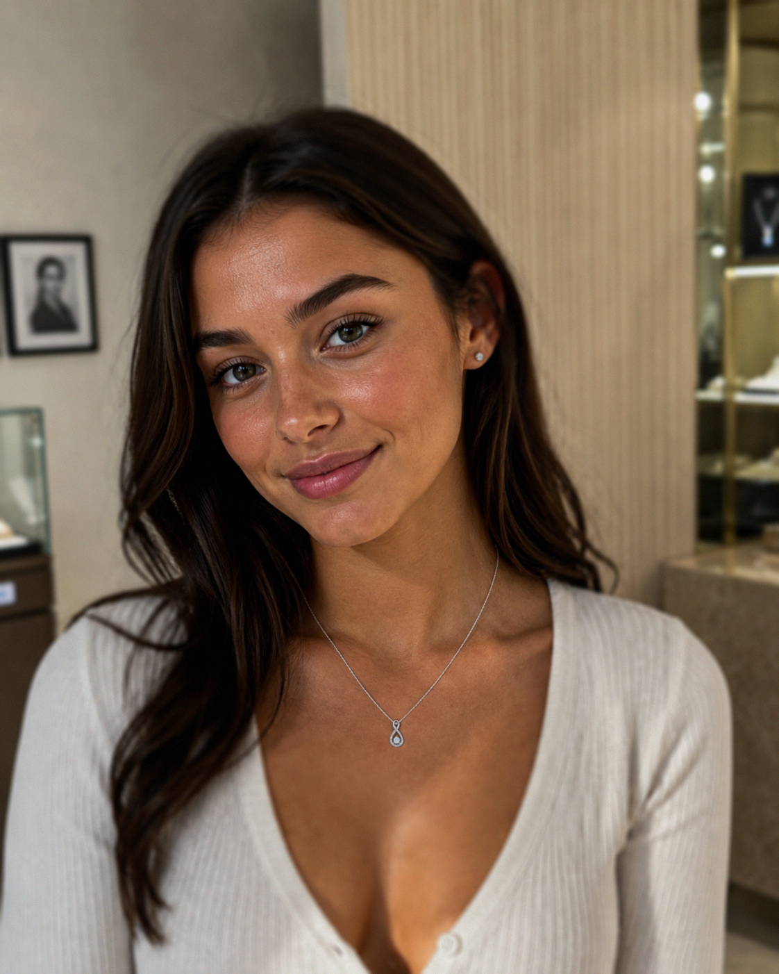 Diamonfire Sterling Silver 2ct Zirconia Infinity Necklace