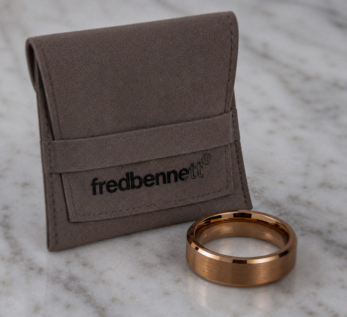 Fred Bennett Coffee-Tone Tungsten 8mm Band Ring