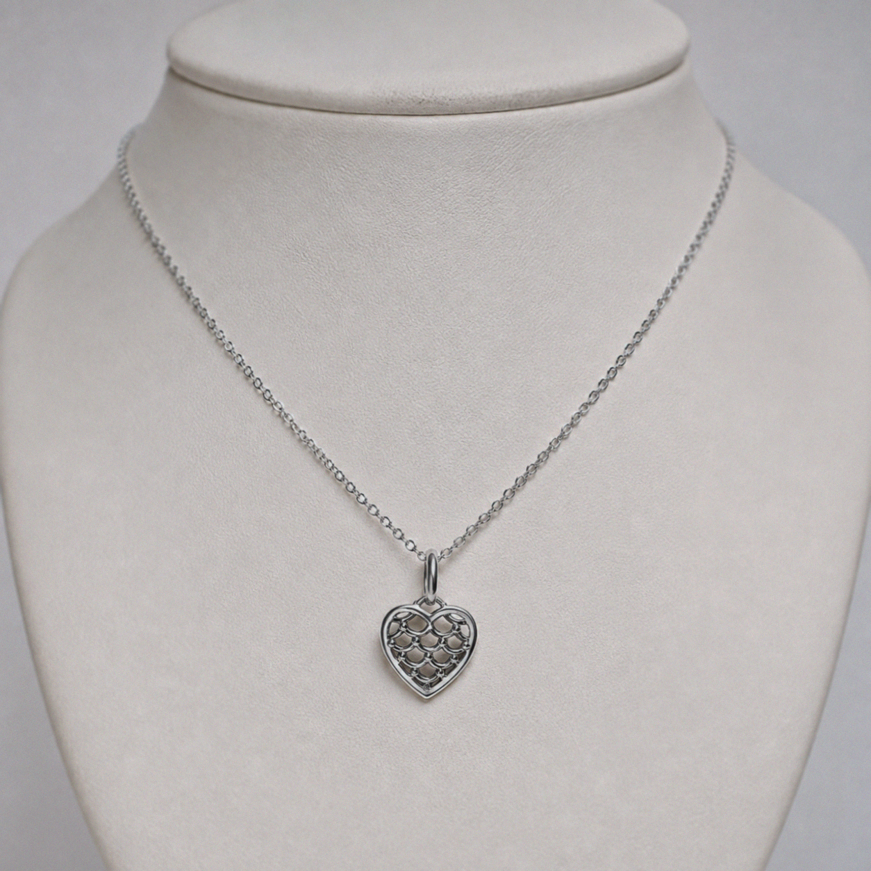Sterling Silver ‘Forever in My Heart’ Heart Pendant Necklace