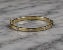 9ct Yellow Gold Children’s CZ Set Hinged Bangle
