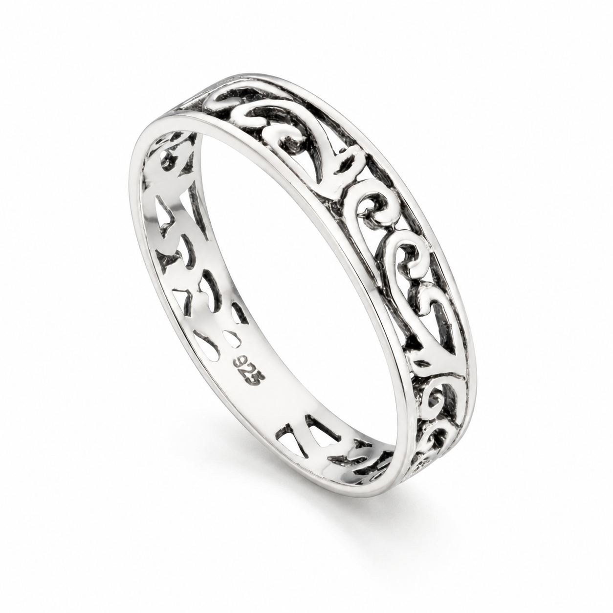 Filigree Sterling Silver Band Ring