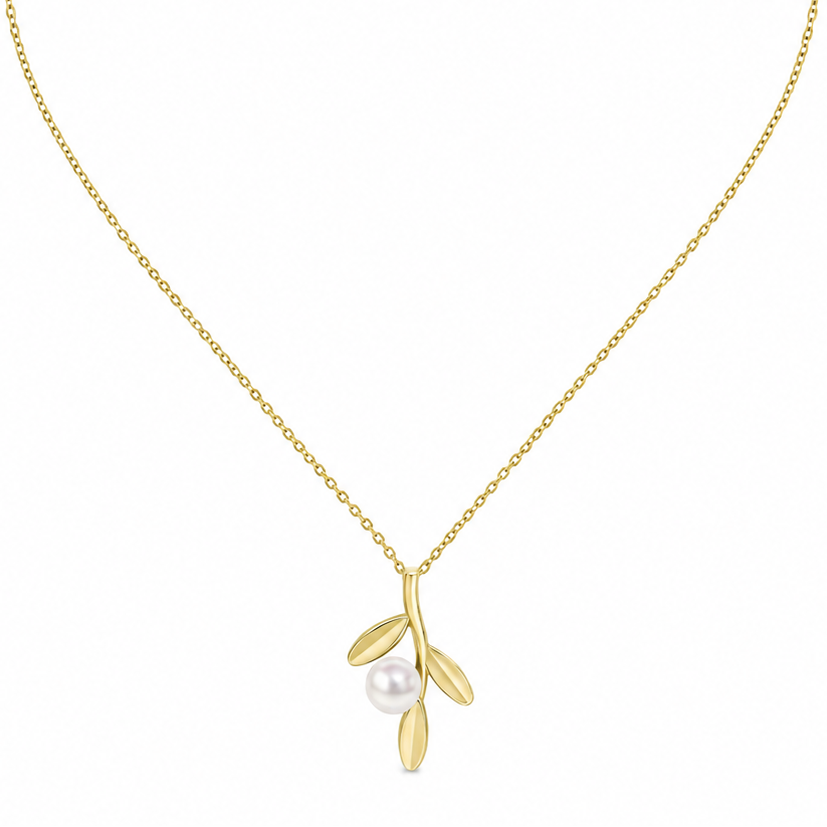Willow Pearl Necklace in 9ct Gold