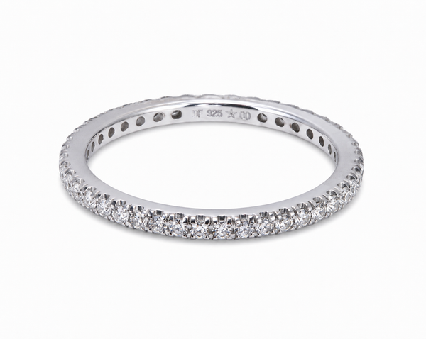 Diamonfire Sterling Silver Micro Zirconia Eternity Ring