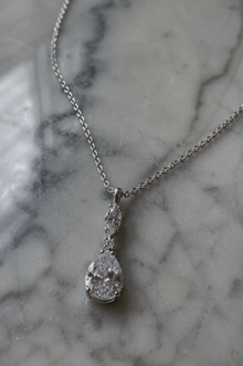 Diamonfire Marquise & Teardrop Drop Pendant Necklace