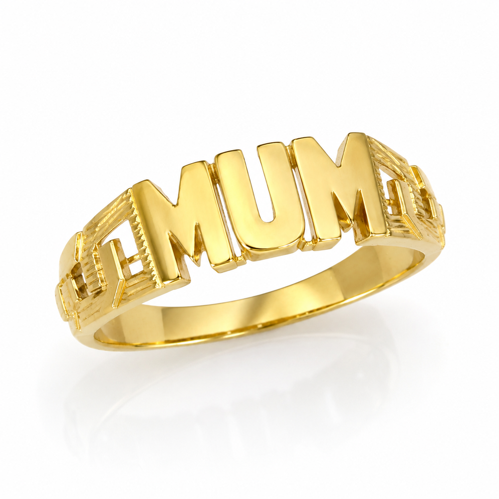 9ct Yellow Gold Mum ID Ring