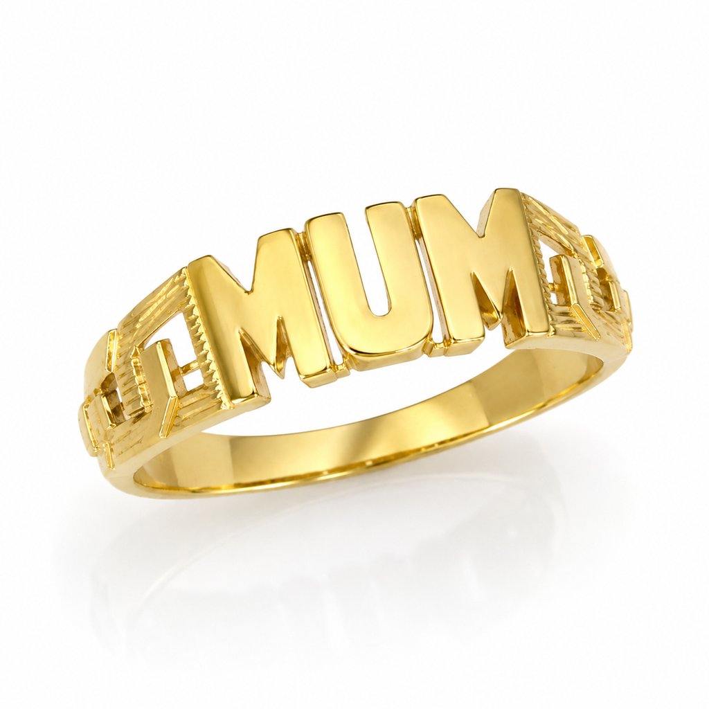 9ct Yellow Gold Mum ID Ring