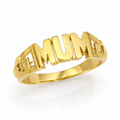 9ct Yellow Gold Mum ID Ring
