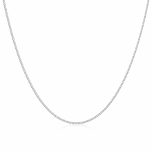 9ct White Gold Diamond-Cut Curb Chain