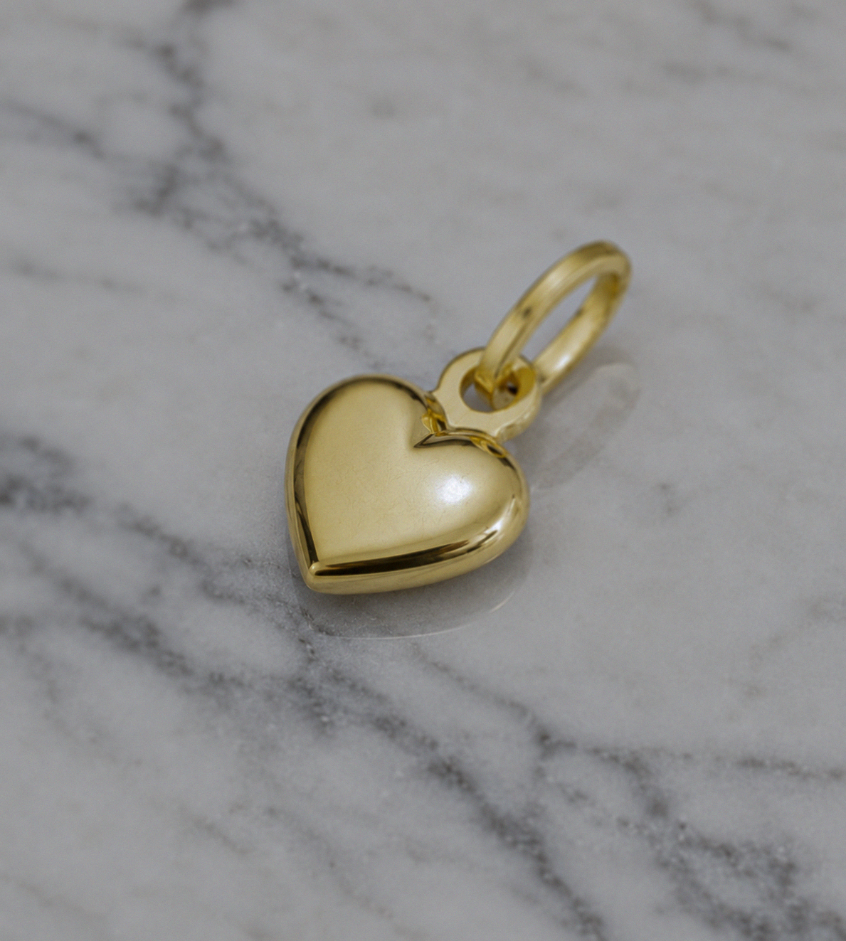9ct Yellow Gold Heart Charm Pendant
