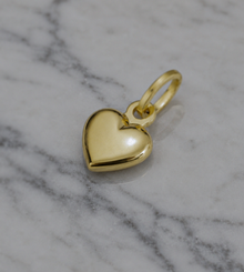 9ct Yellow Gold Heart Charm Pendant