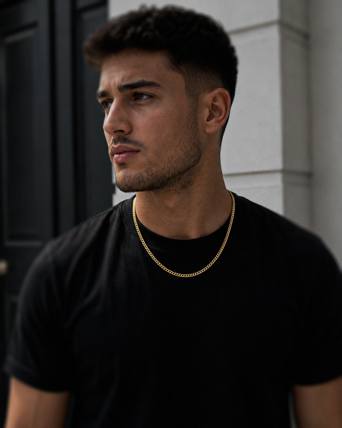Men’s Gold Plated Cuban Chain Necklace – 4mm | Sterling Silver