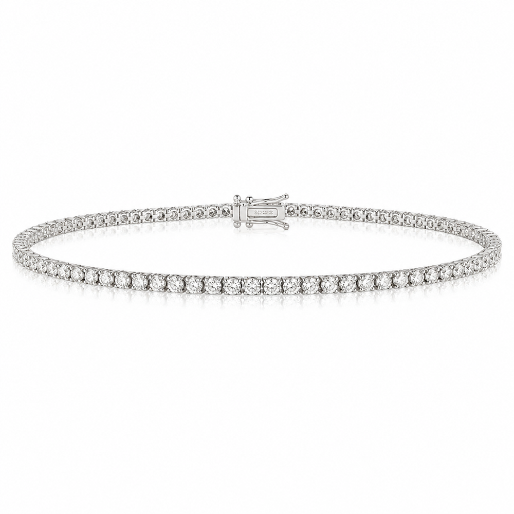 Silver Cubic Zirconia Tennis Bracelet